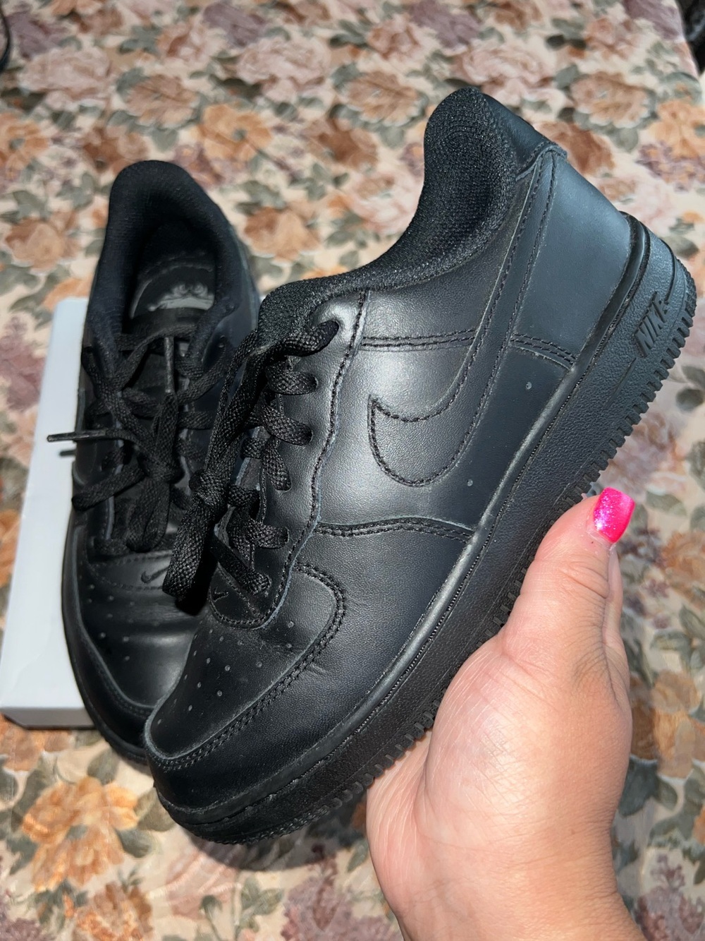 Nike Preschool Force 1 LE ‘Triple Black’, Size 3Y